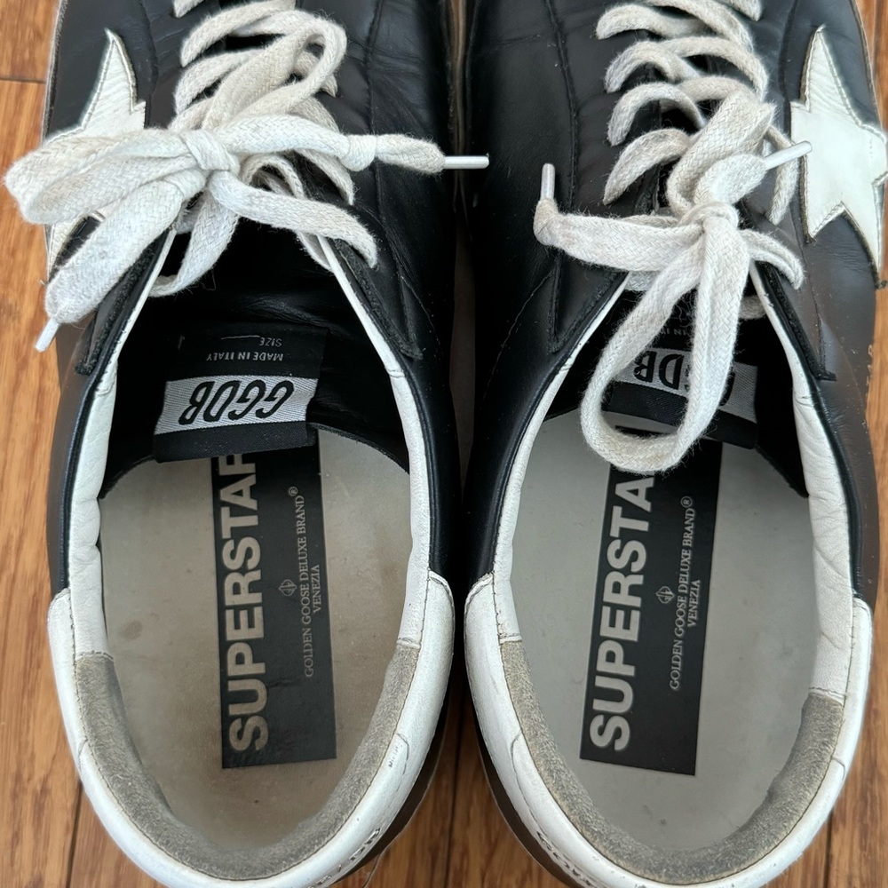 Golden Goose Black and White Sneakers with Vintage-Inspired Design $225 - Picture 8 of 14